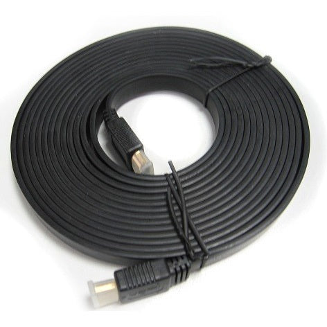8Ware Flat HDMI Cable 2m - V1.4 19pin M-M Male to Male Gold Plated 3D 1080p Full HD High Speed with Ethernet 8Ware Flat HDMI Cable 2m - V1.4 19pin M-M Male to Male Gold Plated 3D 1080p Full HD High Speed with Ethernet